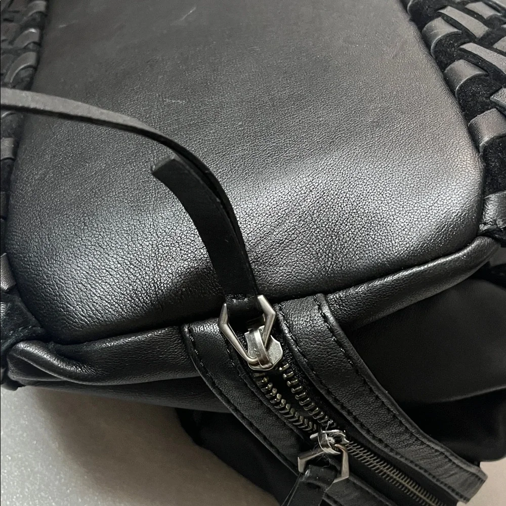 Liebeskind Black Woven Leather Satchel